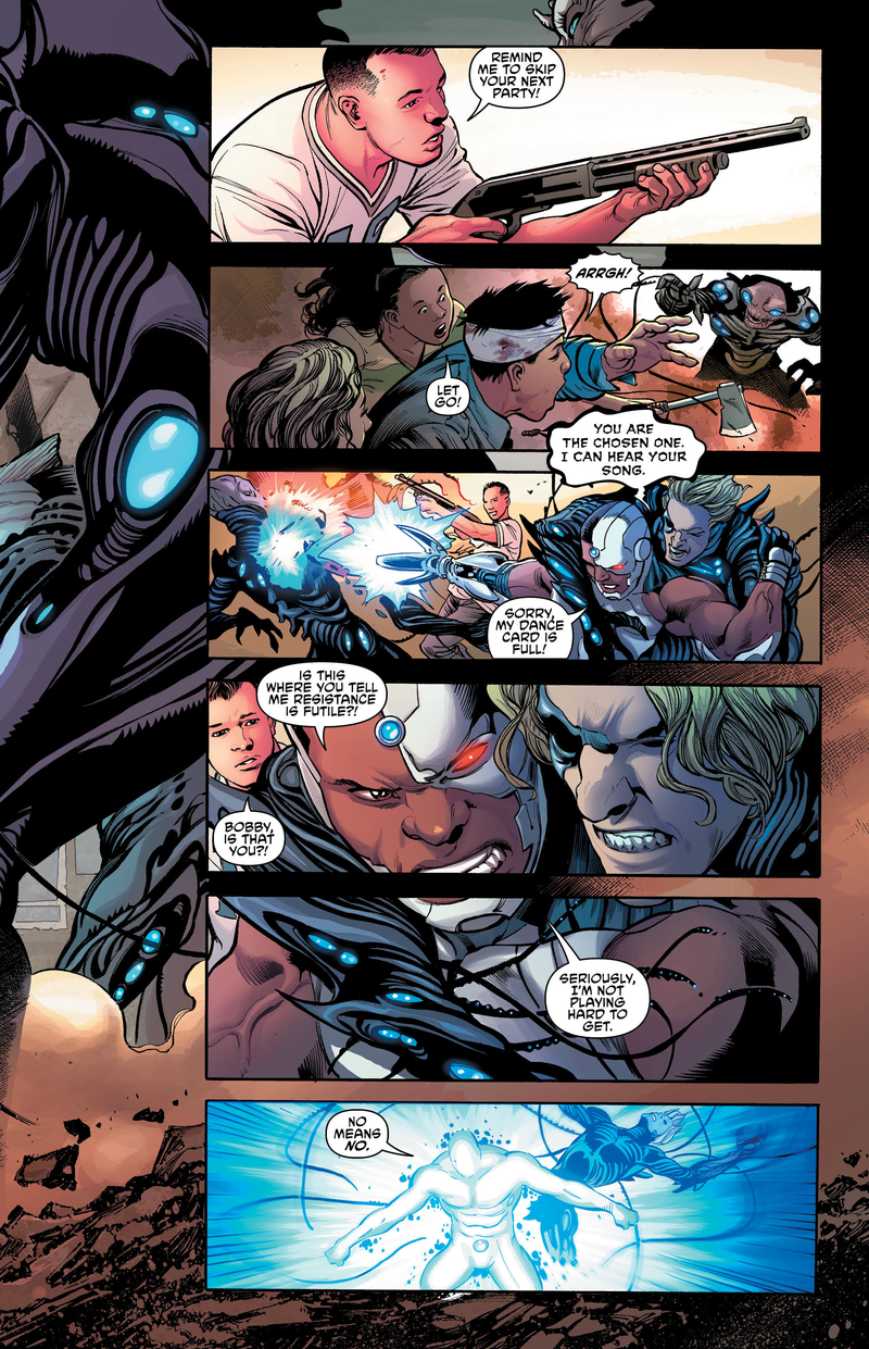 Illustration for article titled Exclusive DC preview: Vic Stone fights to save Detroit in Cyborg #3